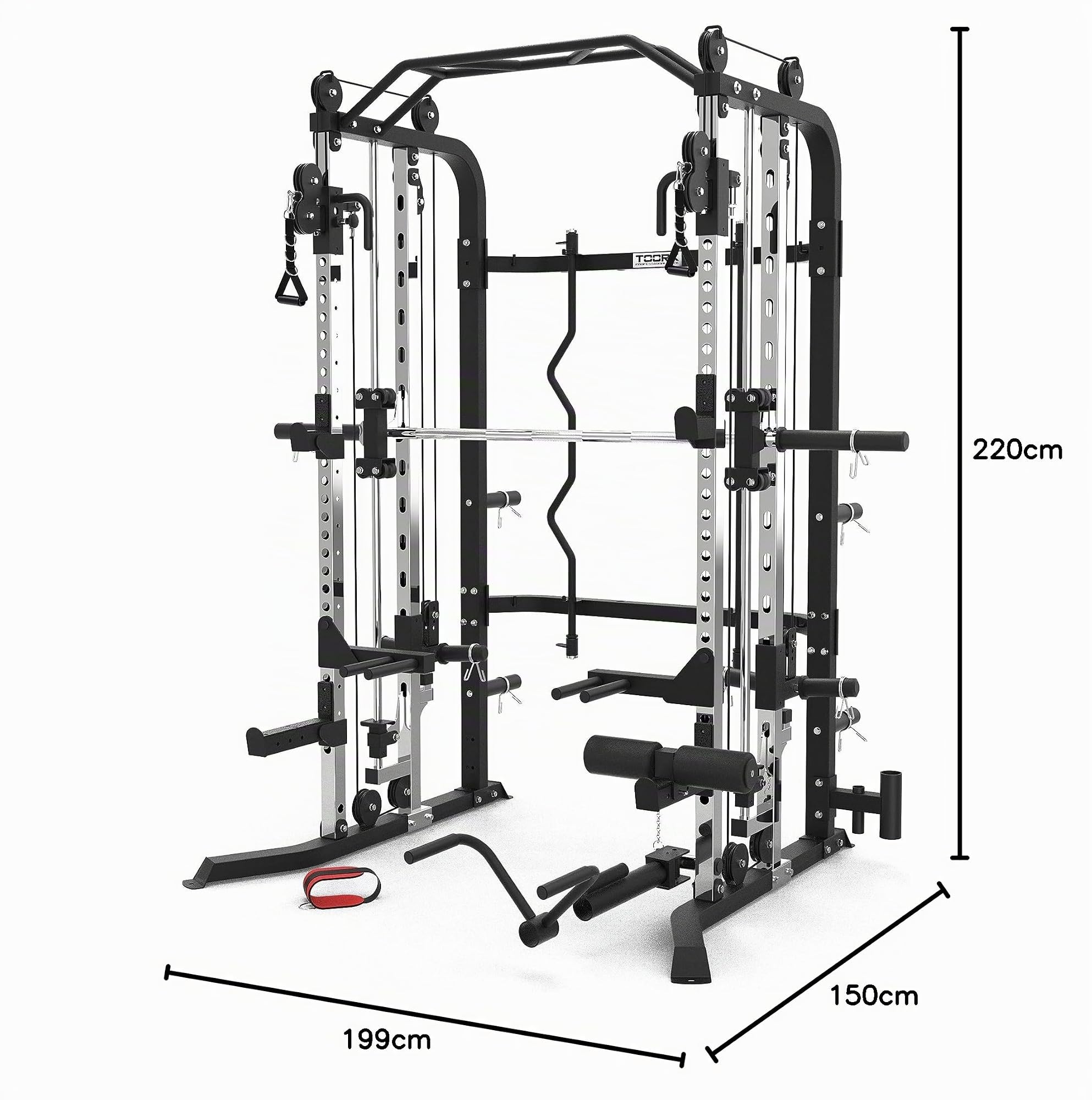 toorx-asx-2000-stazione-all-in-one-3-in-1-dual-pulley-smith-rack image 4