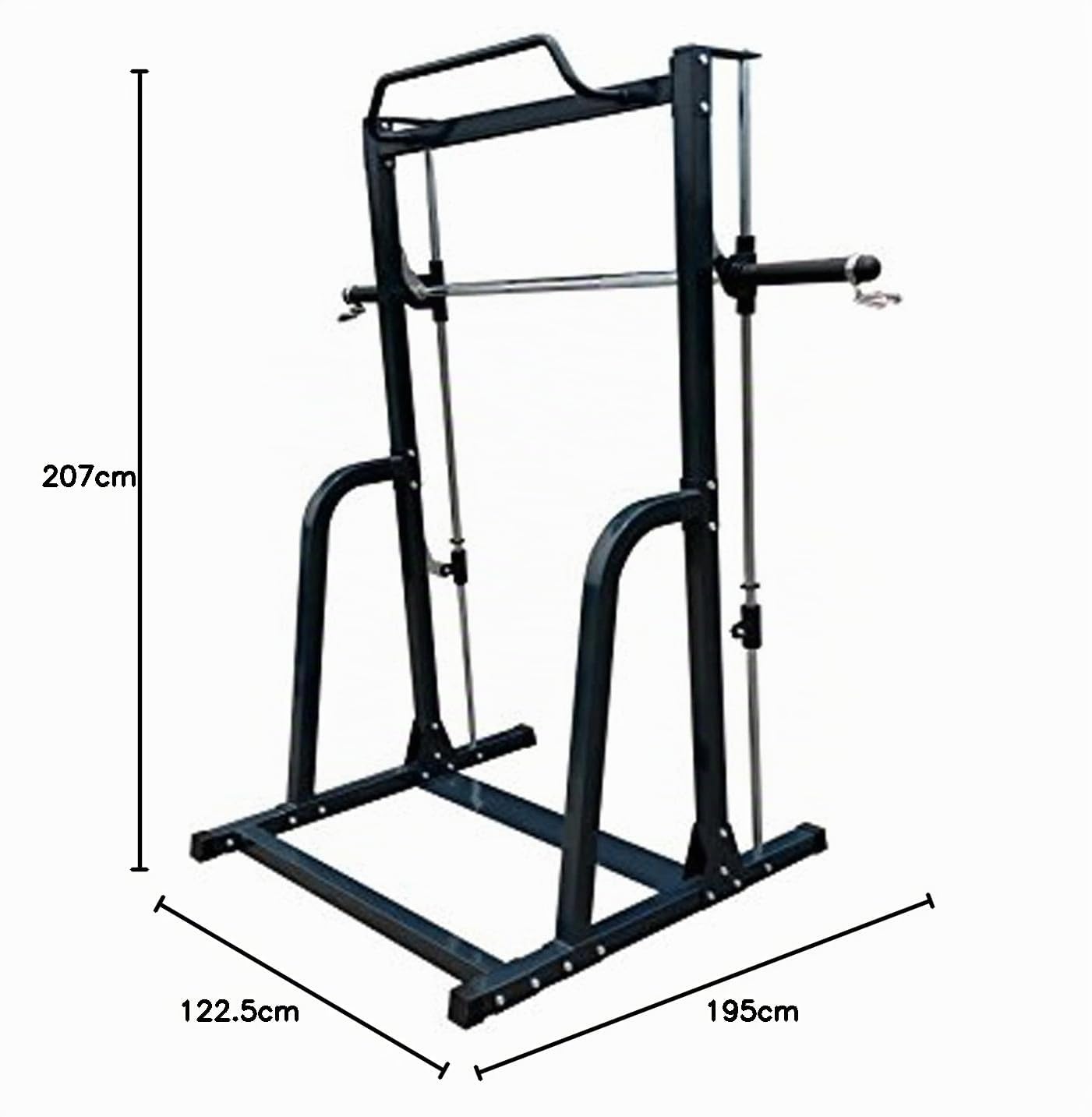 jk-fitness-smith-machine-300-kg-con-bilanciere-guidato-e-barra-trazioni image 3