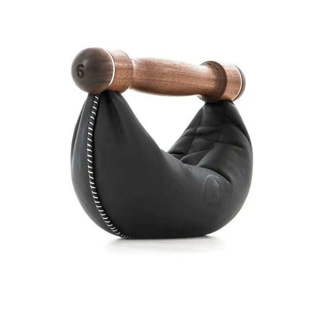 waterrower-swingbell-noce-nero-manubrio-in-pelle-e-legno image 1