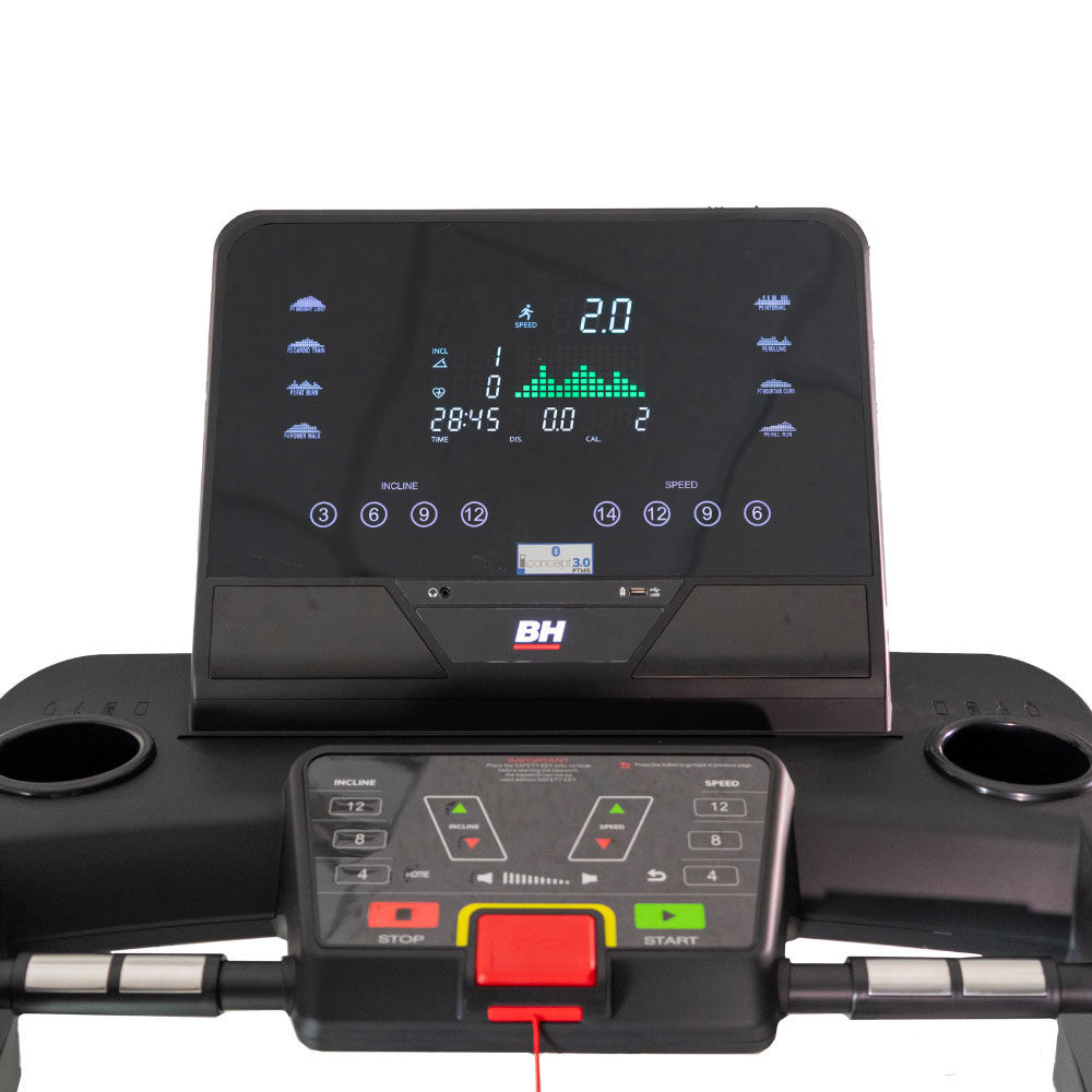 bh-fitness-rs2000-led-g6514-tapis-roulant-design-robusto-bluetooth image 2