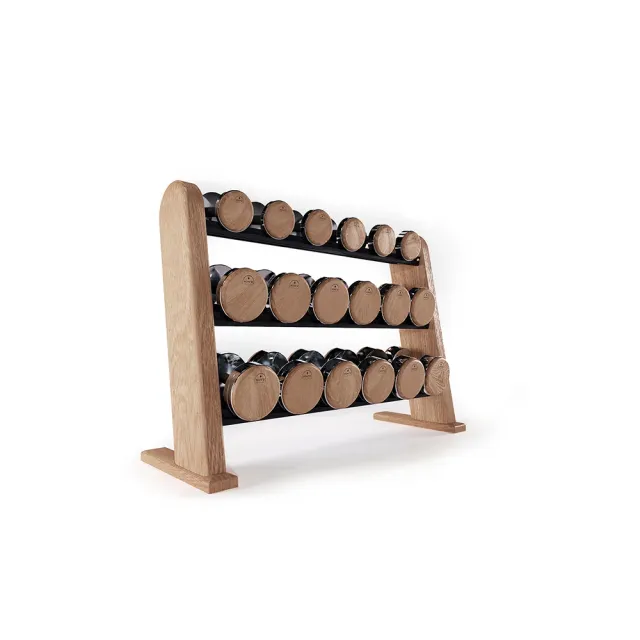 nohrd-dumbbells-vintage-set-manubri-con-rastrelliera-legno image 1