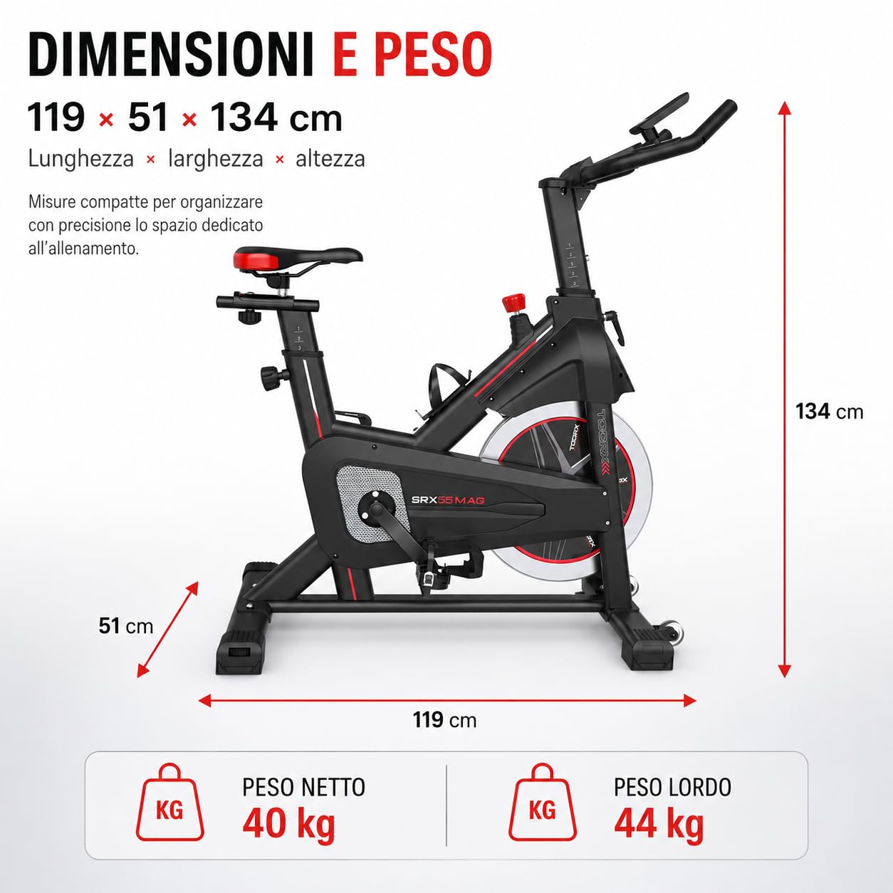 toorx-srx-55mag-indoor-cycle-spin-bike-magnetica-volano-20-kg image 2