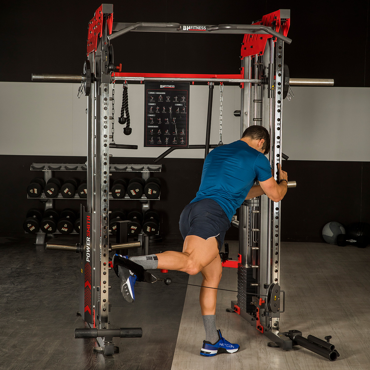 bh-fitness-power-smith-g145-multiestazione-muscolazione-40-esercizi image 7