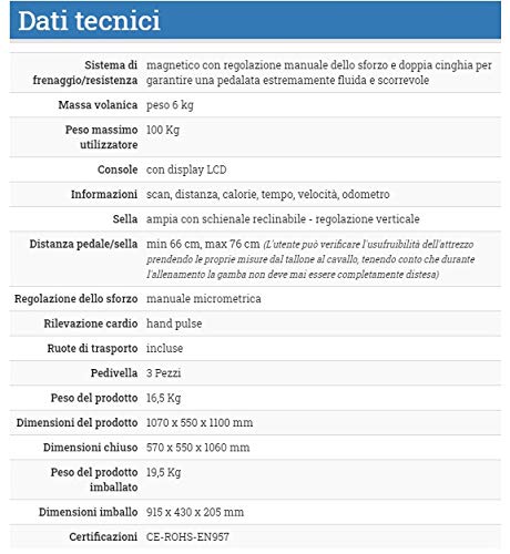 toorx-brx-recumbent-compact-cyclette-reclinata-pieghevole image 4