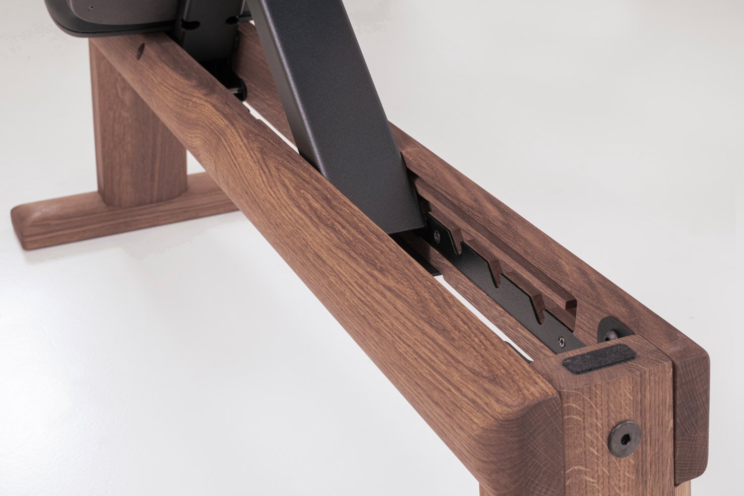waterrower-weightbench-vintage-panca-pesi-in-legno image 2