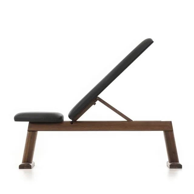 waterrower-weightbench-noce-panca-richiudibile-vera-pelle-400-kg image 1
